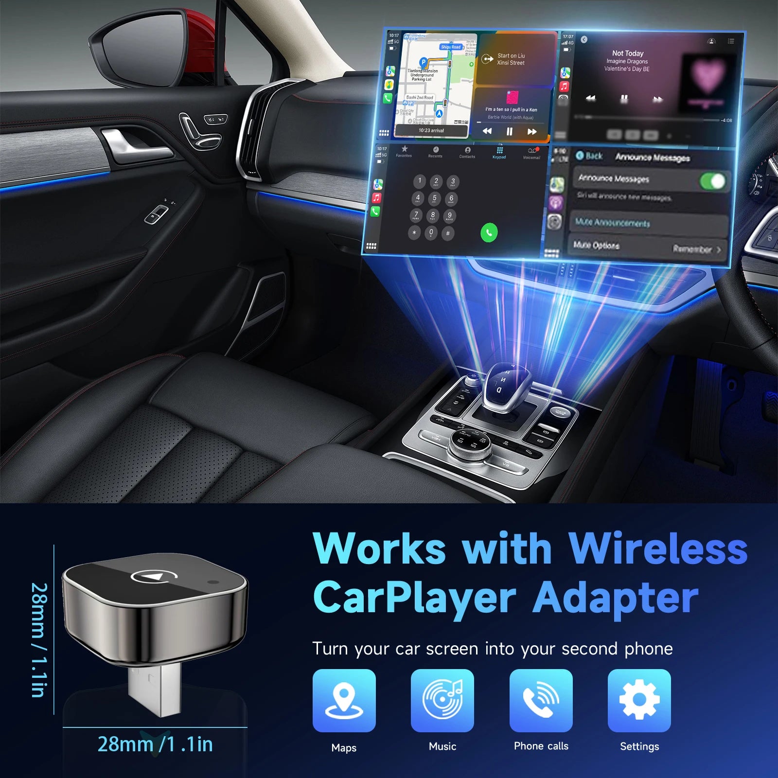 DriveLink™ Wireless CarPlay Adapter – Convert Wired to Wireless in Seconds
