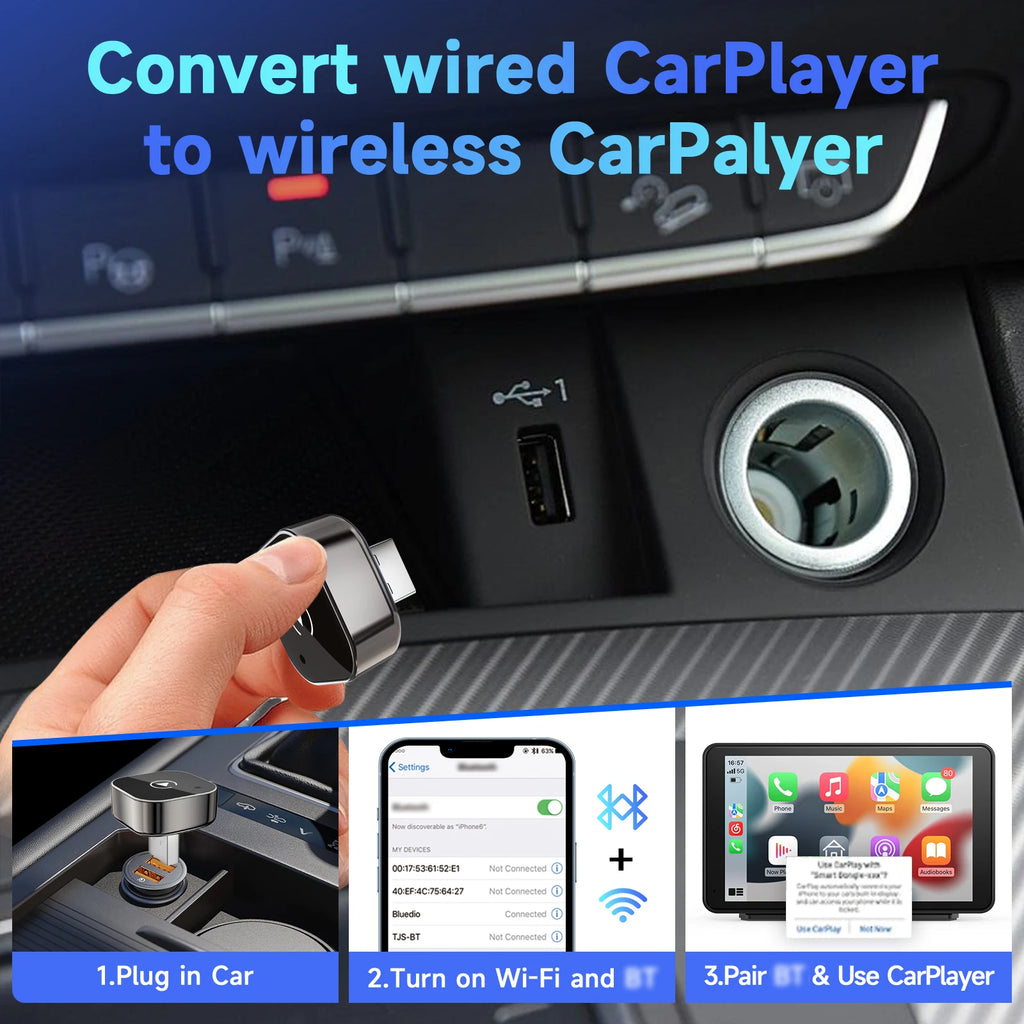 DriveLink™ Wireless CarPlay Adapter – Convert Wired to Wireless in Seconds