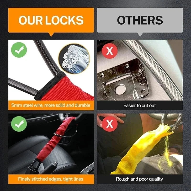 GearGuard™ Heavy-Duty Car Steering Wheel Lock