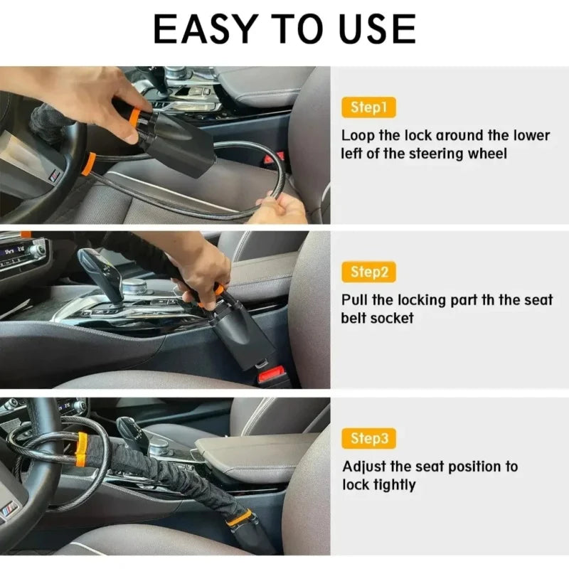 GearGuard™ Heavy-Duty Car Steering Wheel Lock