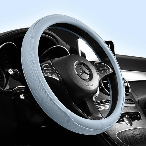 ApexGrip™ Performance Leather Steering Wheel Cover – 15” Universal Fit